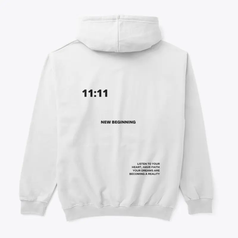 11:11 WHITE HOODIE