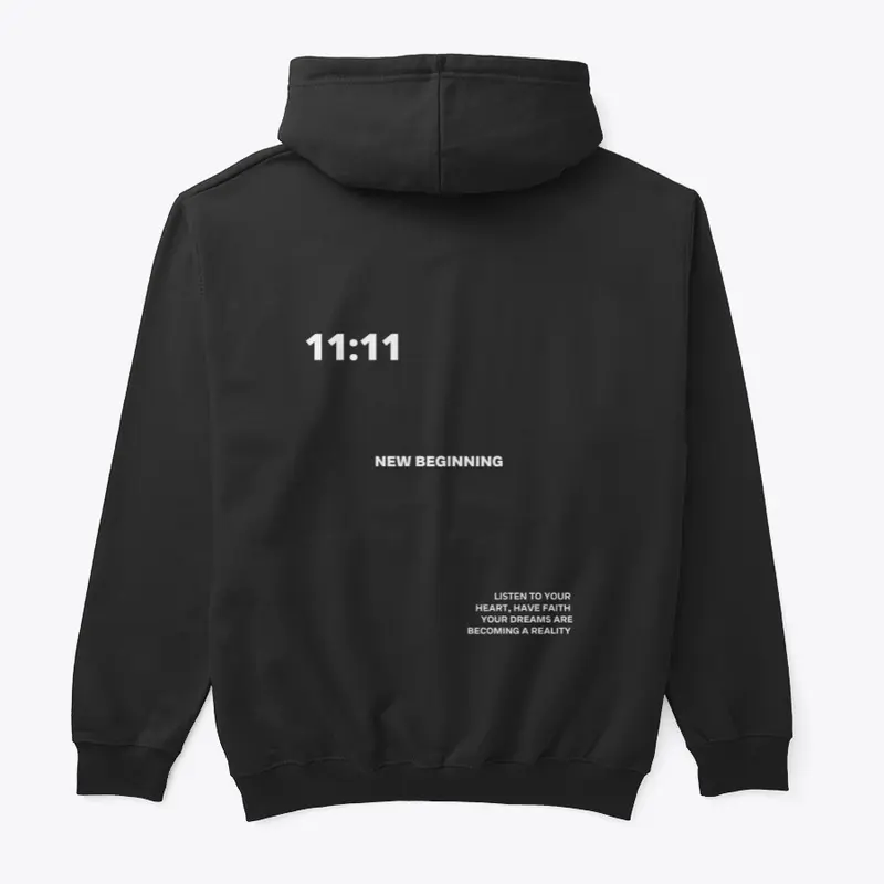 11:11 BLACK HOODIE