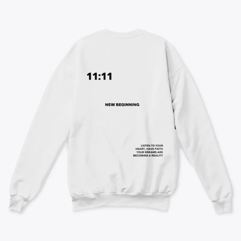 11:11 WHITE SWEATSHIRT